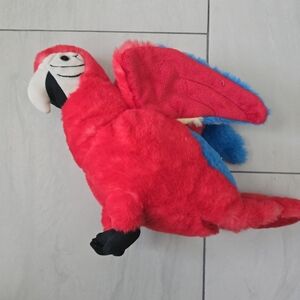 Vibrant Red Plush Parrot Stuffed Animal PURSE